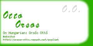 otto orsos business card