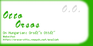 otto orsos business card